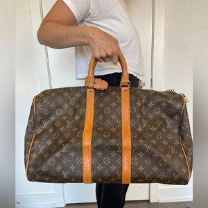 Authentic Louis Vuitton Monogram KEEPALL 45 Duffle bag